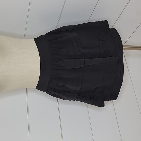 KIMICHI BLUE size 10 black tiered mini skirt urban outfitters - Picture 1 of 5